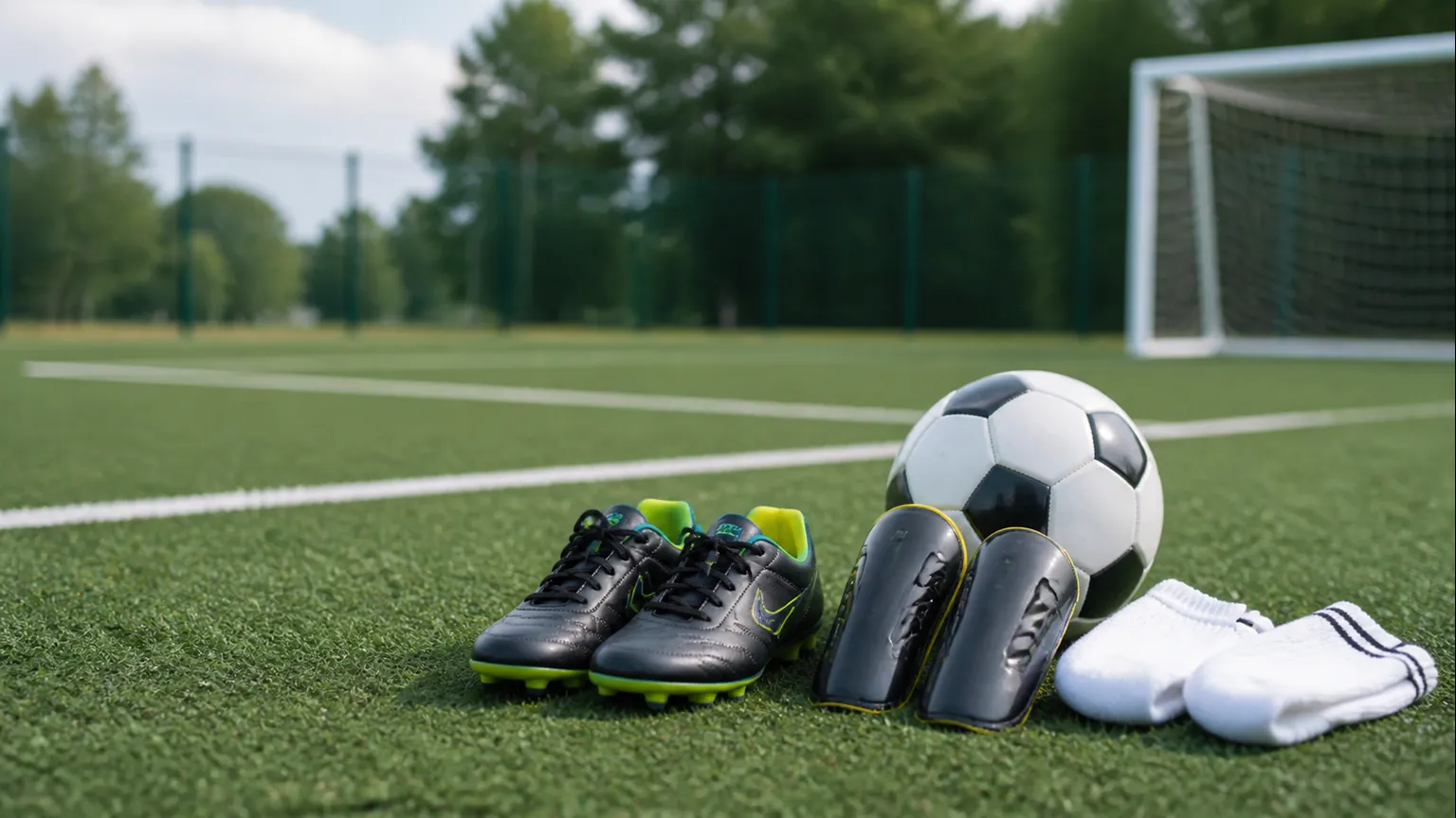 Imagem editorial sobre Equipamento de futebol para crianças